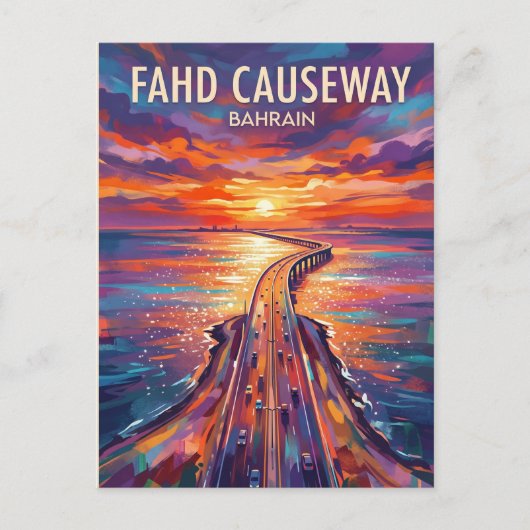 King Fahd Causeway Bahrein Briefkaart (Voorkant)