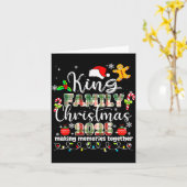 King Family Christmas 2025 Matching Santa Tee Xmas Kaart (Gele Bloem)