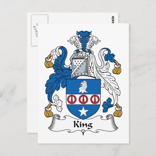 King Family Crest Briefkaart (Voorkant / Achterkant)