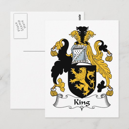 King Family Crest Briefkaart (Voorkant / Achterkant)