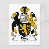 King Family Crest Briefkaart (Voorkant)