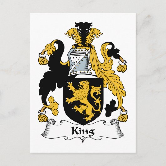 King Family Crest Briefkaart (Voorkant)