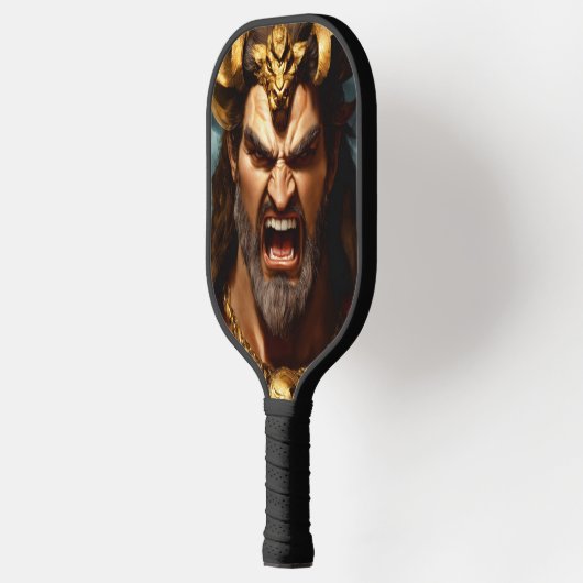 King Fighter Logo Black Pickleball Paddle Cover (Links)