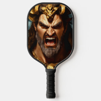 King Fighter Logo Zwarte Pickleball Paddle Hoes