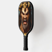 King Fighter Logo Zwarte Pickleball Paddle Hoes (Links)