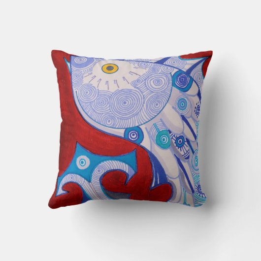 King Fisher Cotton Sierkussen (Achterkant)