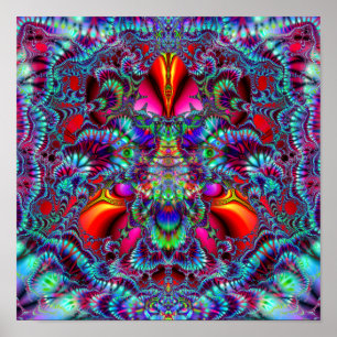 King Flame (12 x 12 inch) Art Print Poster
