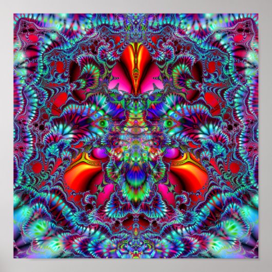 King Flame (12 x 12 inch) Art Print Poster (Voorkant)