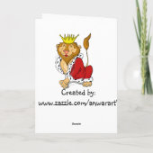 King for a Day Lion Birthday Card Kaart (Achterkant)