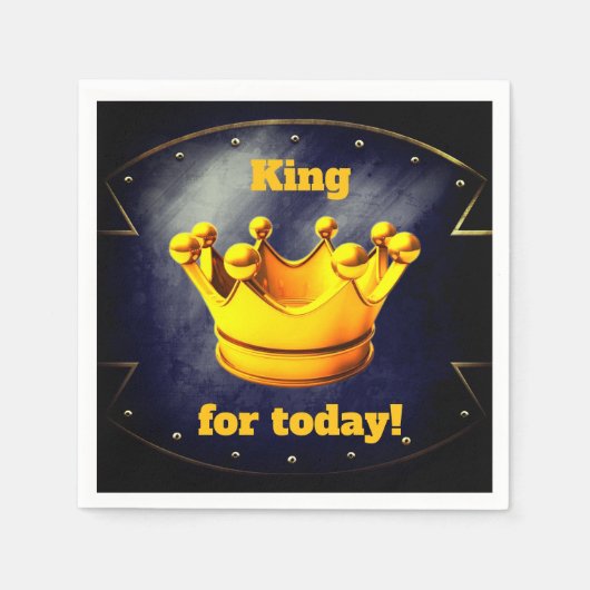 King for Today Paper Party Napkins Servet (Voorkant)
