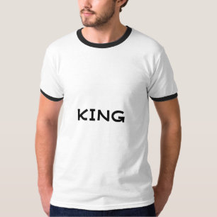 KING Front - KING is achterzijde bedrukte Ringer T-shirt