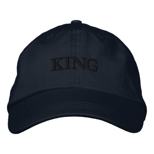 KING Geborduurde petten Mooie Visor KING tekst (Voorkant)