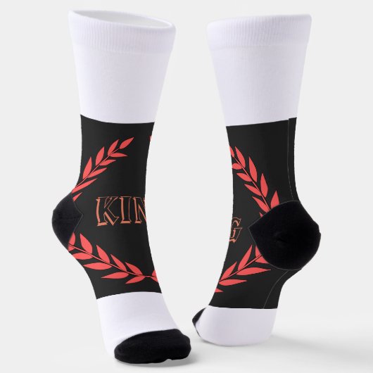 KING Gedrukt van hoge kwaliteit en milieuvriendeli Sokken (Gebogen)