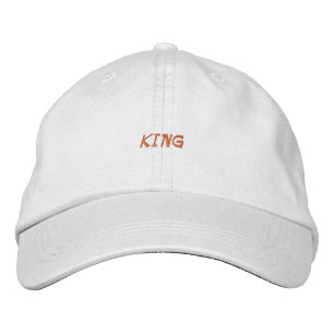 KING Gedrukte Super Vredige Witte Kleur Scherpe Ui Geborduurde Pet