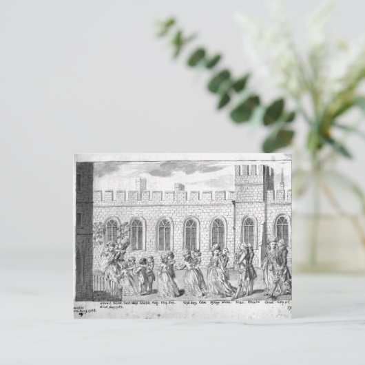 King George III en Queen Charlotte Briefkaart (Staand voorkant)