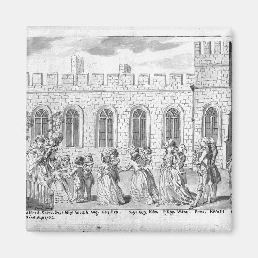 King George III en Queen Charlotte Magneet (Voorkant)