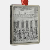 King George III en Queen Charlotte Metalen Ornament (Rechts)