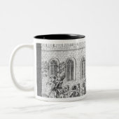 King George III en Queen Charlotte Tweekleurige Koffiemok (Links)