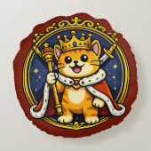 King George - Royal Whiskers Rond Kussen (Achterkant)