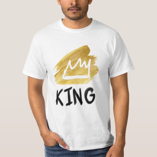 KING (gewone dagelijkse witte T) T-shirt (Voorkant)