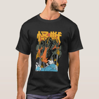 King Ghidorah Zonsondergang Japans T-shirt
