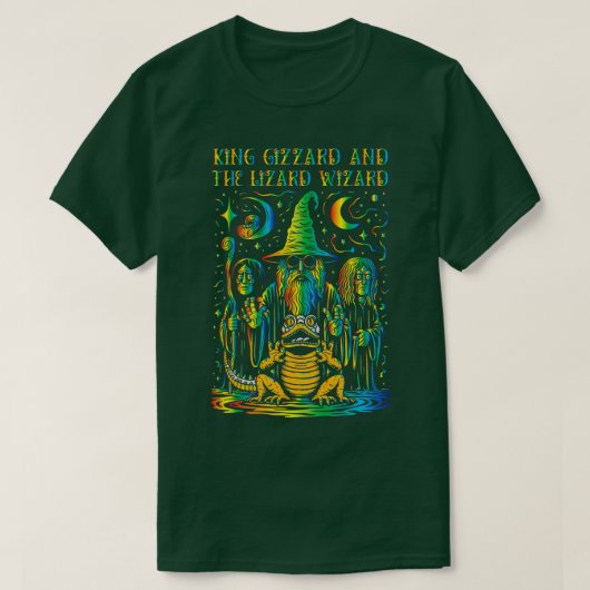 King Gizzard en The Lizard Wizard Originele Fan Ar T-shirt (Design voorkant)