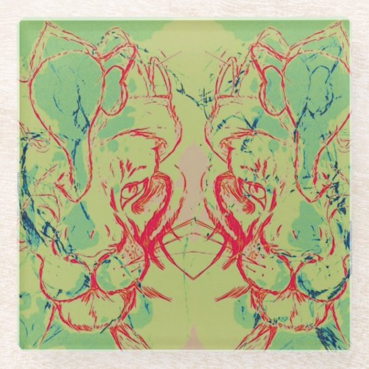 King Glass Onderzetter Glazen Onderzetter (Voorkant)