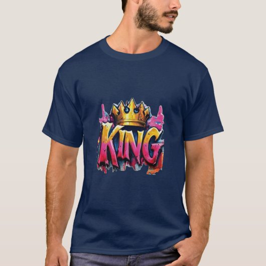 KING Graffiti Crown T-Shirt Beschrijving: Uw Regel (Voorkant)