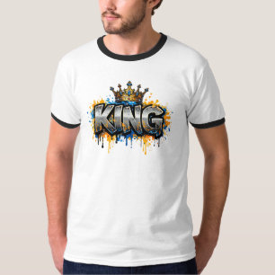 KING Graffiti Kroon – Street Art Koninklijke Typog T-shirt