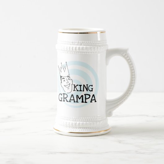 King Grampa T-shirts en geschenken Bierpul (Rechts)