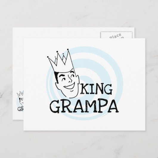 King Grampa T-shirts en geschenken Briefkaart (Voorkant / Achterkant)