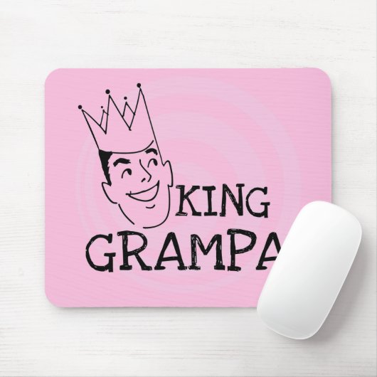 King Grampa T-shirts en geschenken Muismat (Met muis)