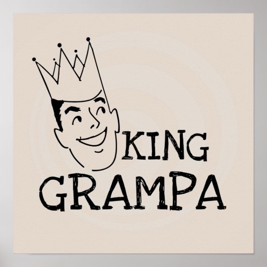 King Grampa T-shirts en geschenken Poster (Voorkant)