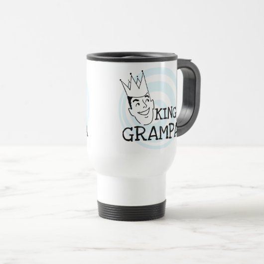 King Grampa T-shirts en geschenken Reisbeker (Voorkant rechts)