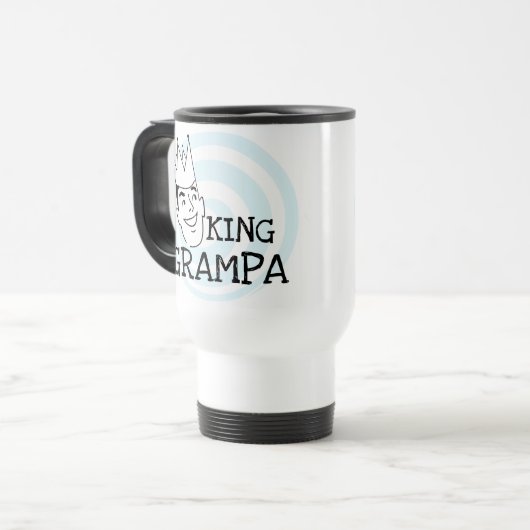 King Grampa T-shirts en geschenken Reisbeker (Voorkant links)