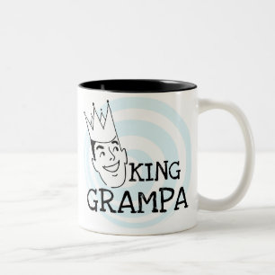 King Grampa T-shirts en geschenken Tweekleurige Koffiemok