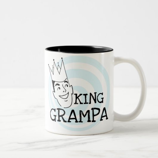 King Grampa T-shirts en geschenken Tweekleurige Koffiemok (Rechts)
