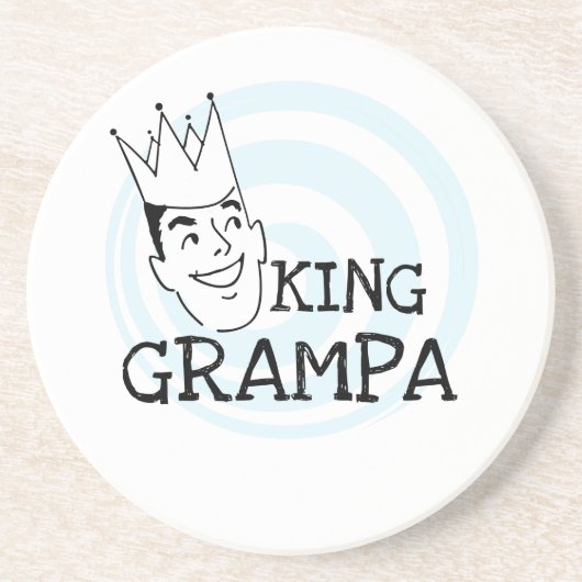 King Grampa T-shirts en geschenken Zandsteen Onderzetter (Voorkant)