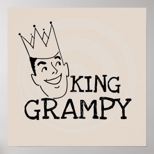King Grampy Tshirts en geschenken Poster (Voorkant)