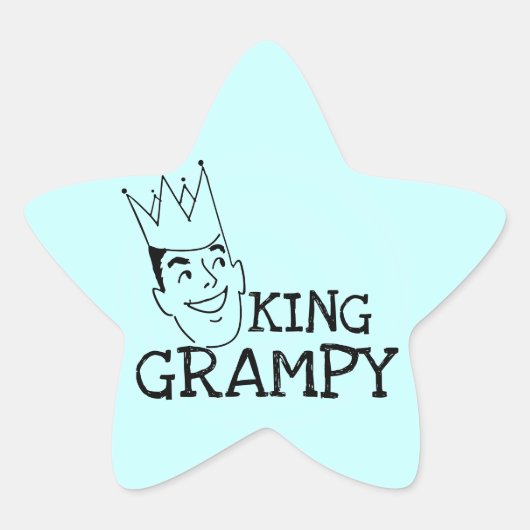 King Grampy Tshirts en geschenken Ster Sticker (Voorkant)