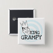 King Grampy Tshirts en geschenken Vierkante Button 5,1 Cm (Voorkant /achterkant)