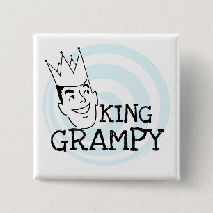 King Grampy Tshirts en geschenken Vierkante Button 5,1 Cm