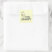 King Grampy Tshirts en geschenken Vierkante Sticker (Tas)