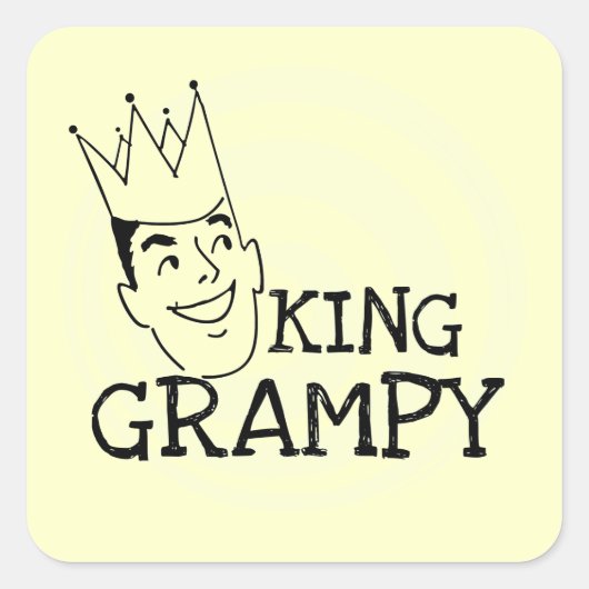 King Grampy Tshirts en geschenken Vierkante Sticker (Voorkant)