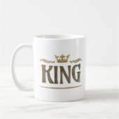 KING - Grand Medieval Royal Crown Lettering Koffiemok (Links)