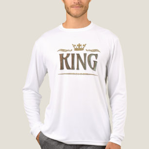 KING - Grand Medieval Royal Crown Lettering Tri-Blend Shirt