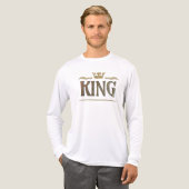 KING - Grand Medieval Royal Crown Lettering Tri-Blend Shirt (Voorkant)
