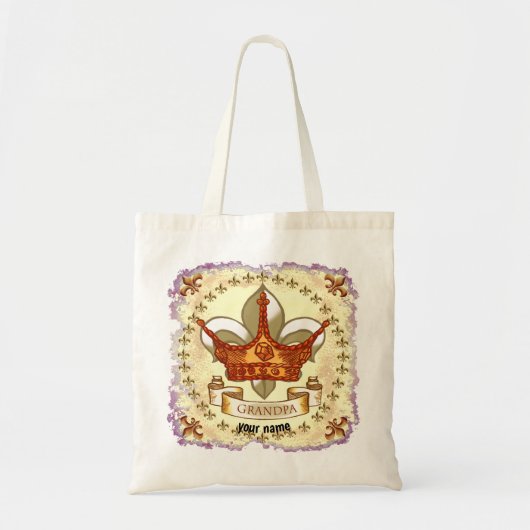 King Grandpa canvas tas (Voorkant)