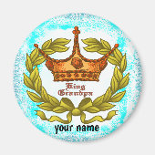 King Grandpa Kroonmagneet Magneet (Voorkant)