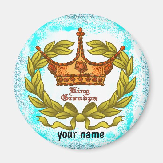 King Grandpa Kroonmagneet Magneet (Voorkant)